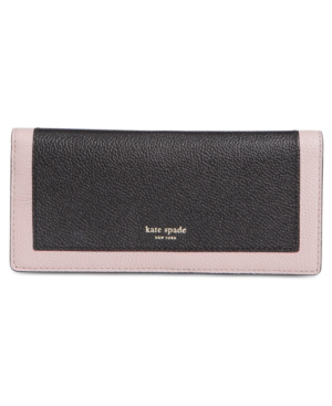 margaux pebble leather bifold continental wallet