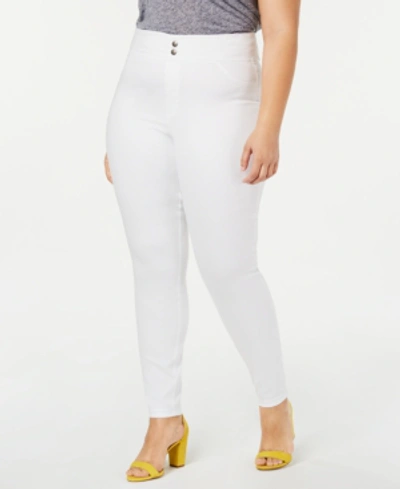 Shop Hue Plus Size Original Smooth Denim Leggings, Created For Macy's In White
