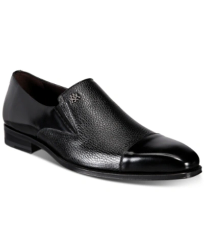Shop Mezlan Men's Milani Leather Slip-on Shoes Men's Shoes In Black
