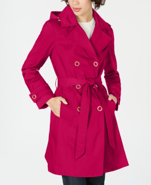 anne klein hooded raincoat