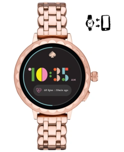 Shop Kate Spade New York Women's Scallop Rose Gold-tone Stainless Steel Touchscreen Smart Watch 41mm, Pow