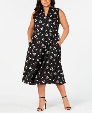 anne klein black and white dress