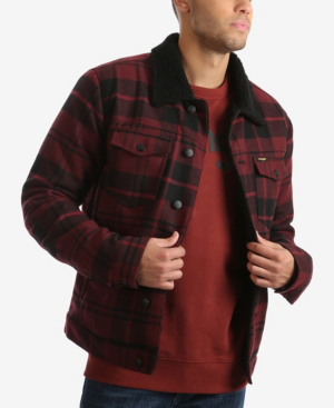 mens plaid trucker jacket