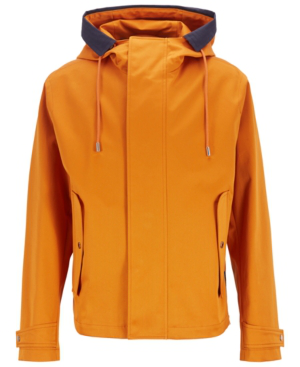 Hugo Boss Boss Men's Water-repellent Cotton Jacket In Medium Orange |  ModeSens