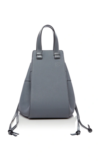Shop Loewe Hammock Medium Leather Bag In Grey