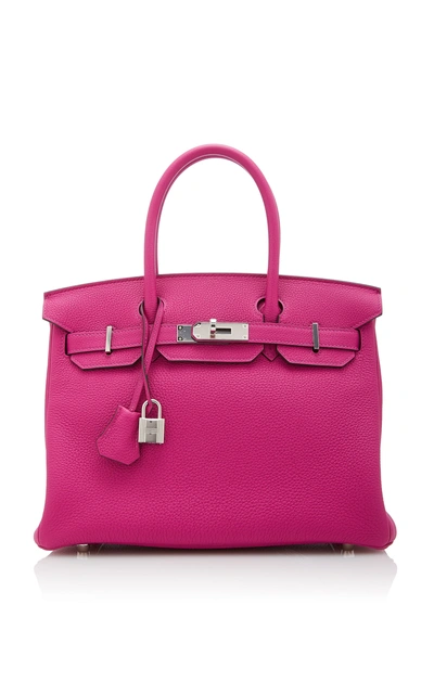 Shop Hermã¨s Vintage By Heritage Auctions Hermès 30cm Rose Pourpre Togo Leather Birkin In Pink