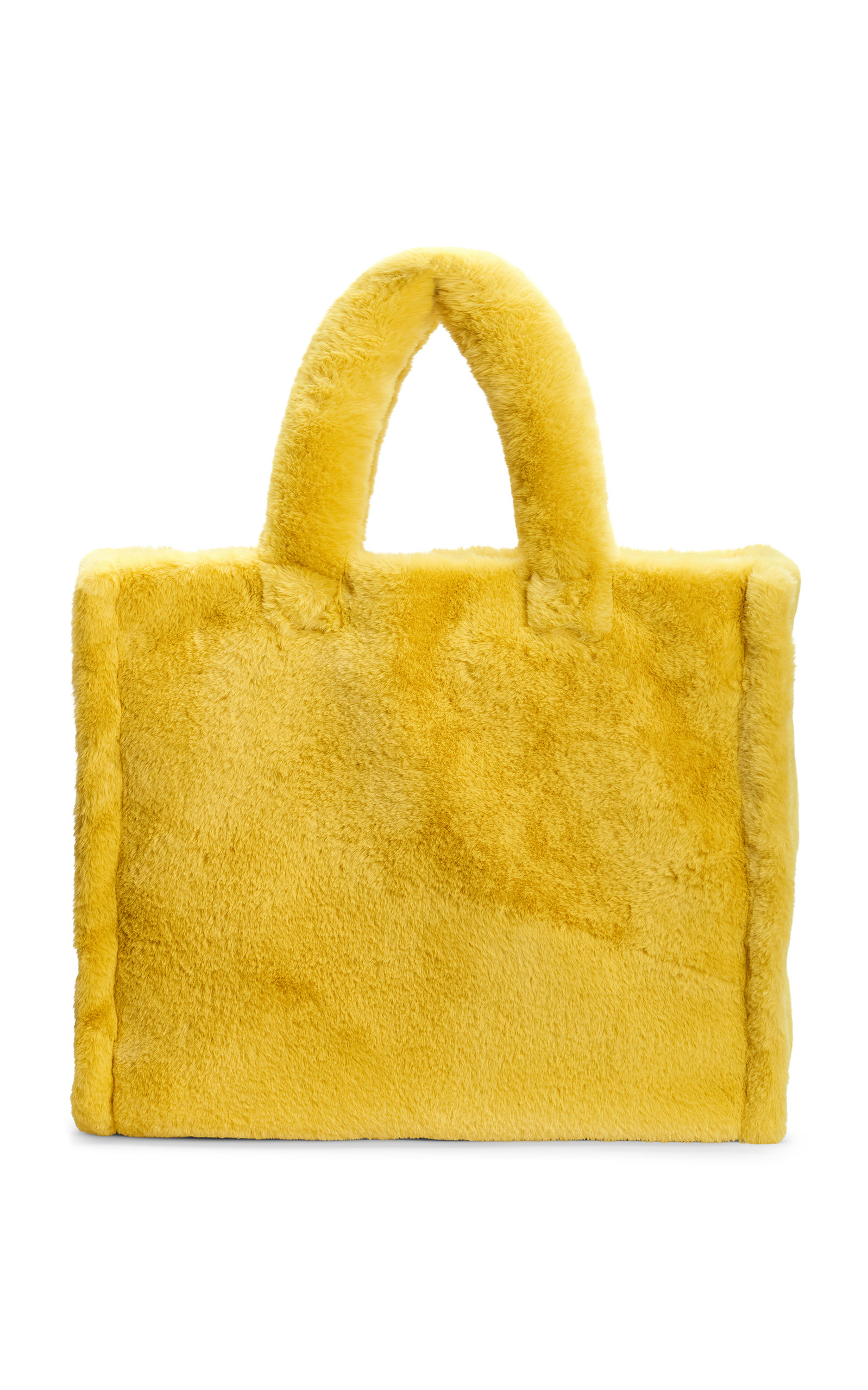 yellow fur bag
