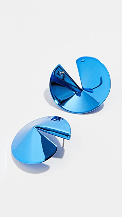 Shop Gaviria Mini Fortune Earrings In Blue