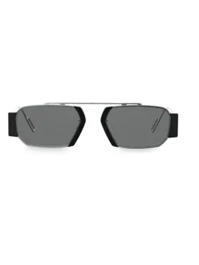Shop Dior Chroma2 51mm Rectangular Sunglasses In Black