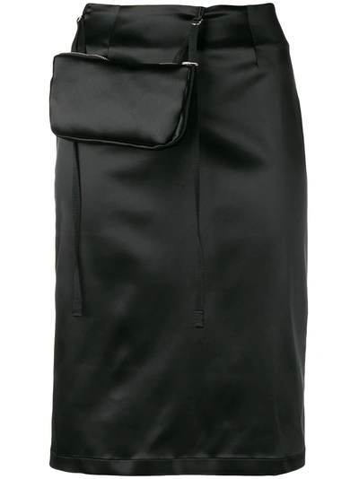 Shop Alyx 1017  9sm Detachable Pouch Pencil Skirt - Black