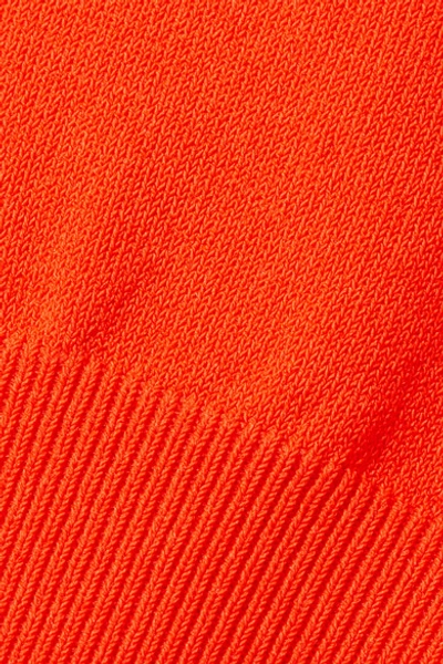 Shop Sies Marjan Gwin Cropped Stretch-knit Sweater In Bright Orange