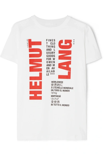 Shop Helmut Lang Worldwide Printed Cotton-jersey T-shirt
