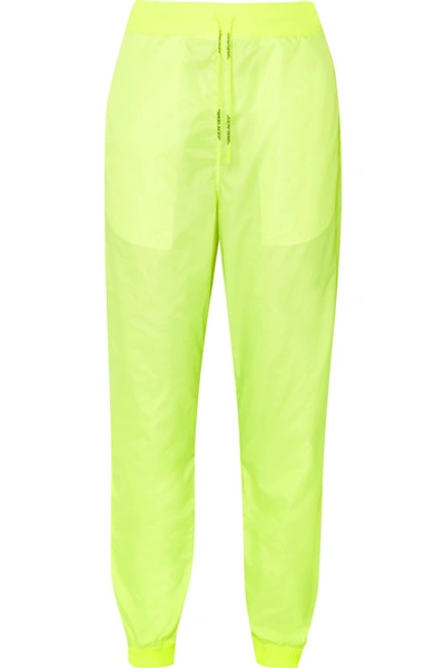 Shop Off-white Neon Shell Track Pants In Yellow