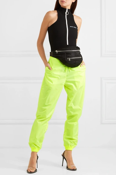 Shop Off-white Neon Shell Track Pants In Yellow