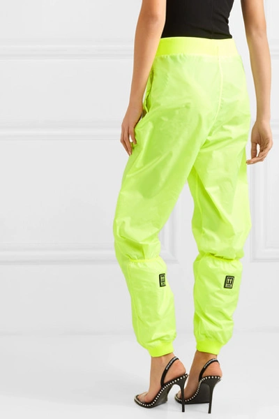Shop Off-white Neon Shell Track Pants In Yellow