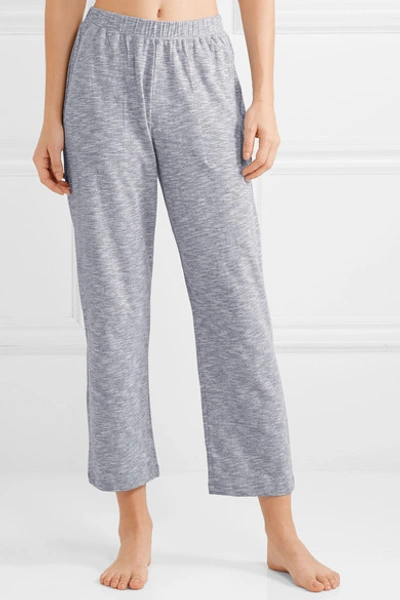 Shop Skin Frankie Pima Cotton-blend Jersey Pajama Pants In Light Gray