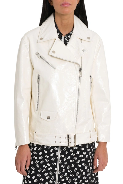 White patent leather clearance jacket