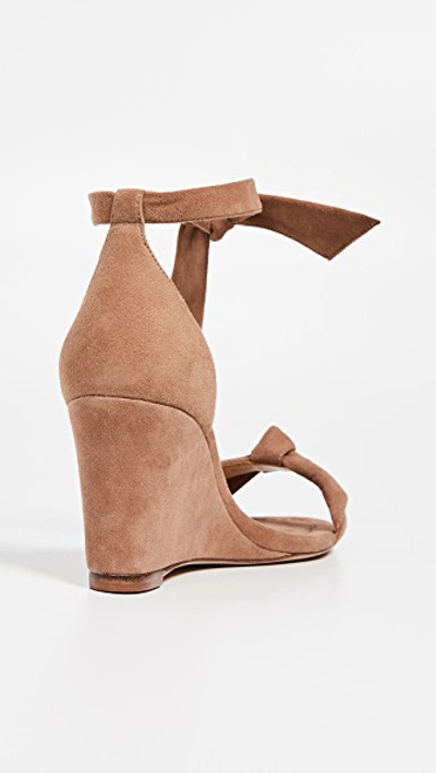 Shop Alexandre Birman Clarita Demi 75mm Wedge Sandals In Light Beige