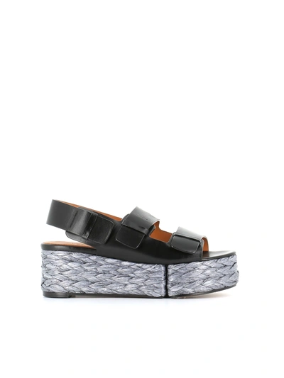Shop Robert Clergerie Wedge Atoll In Black