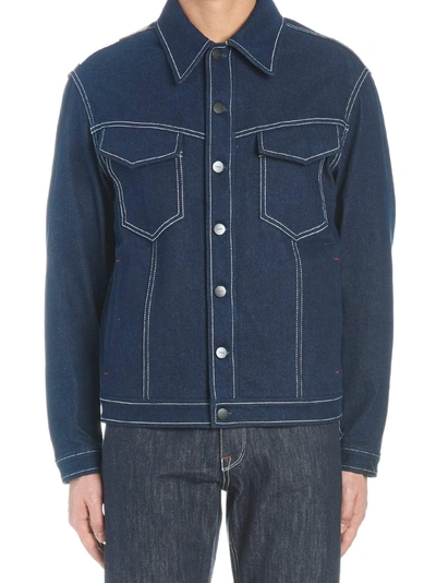 Shop Fendi ' Fix' Jacket In Blue