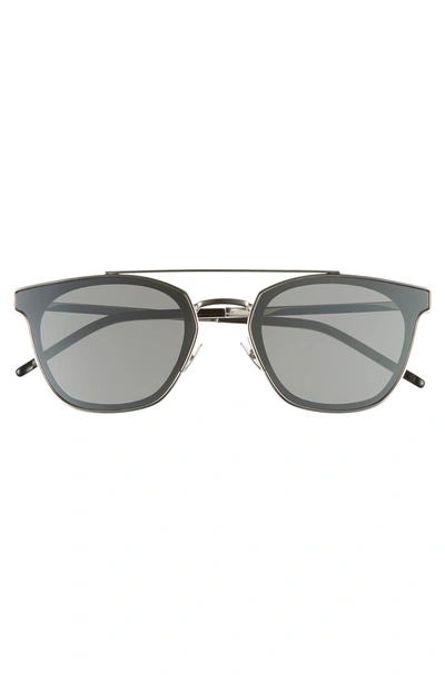 Shop Saint Laurent 61mm Sunglasses In Silver 2