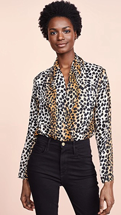 Shop Rixo London Avril Bodysuit In Leopard