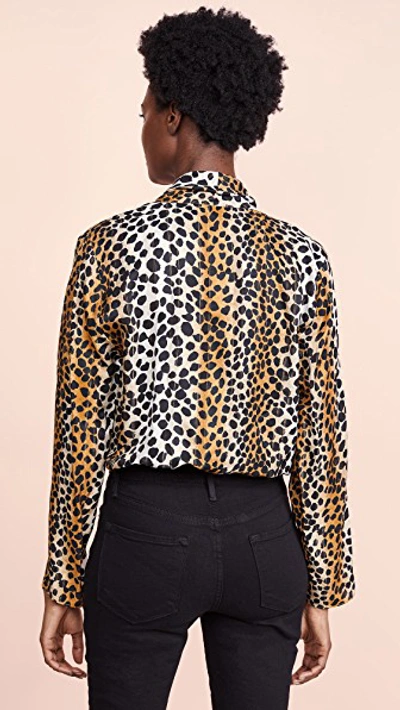 Shop Rixo London Avril Bodysuit In Leopard