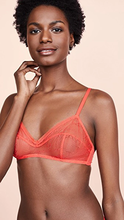 Shop Les Girls Les Boys Love Note Triangle Bra In Lipstick