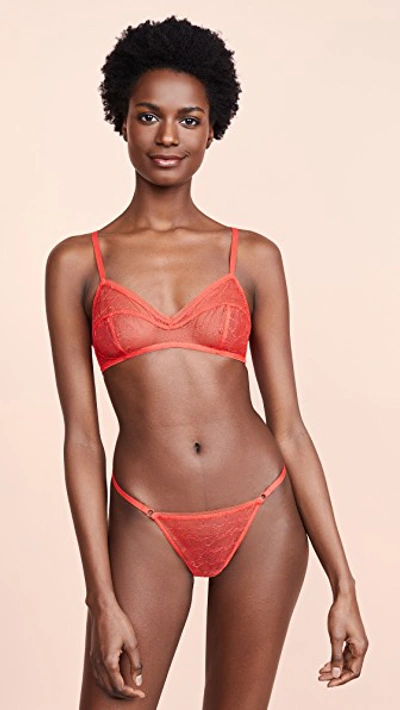 Shop Les Girls Les Boys Love Note Triangle Bra In Lipstick