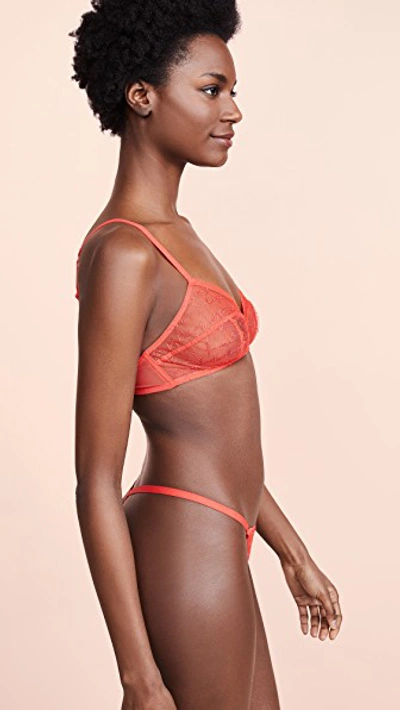 Shop Les Girls Les Boys Love Note Triangle Bra In Lipstick