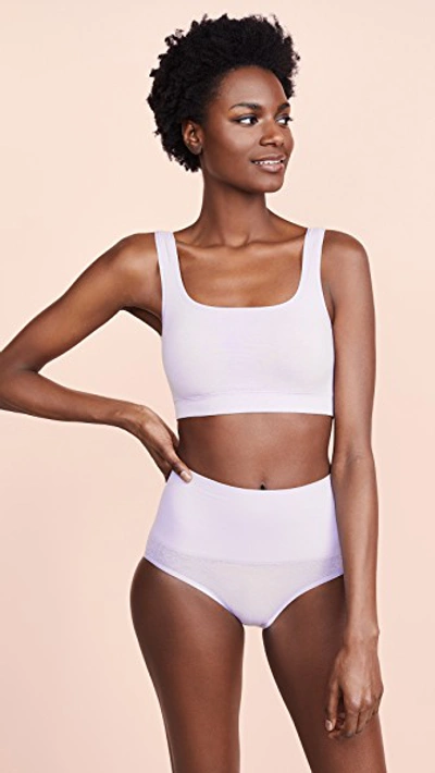 Yummie Seamlessly Shaped Tanya Scoop Neck Bralette In Thistle