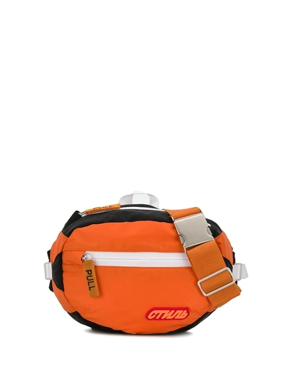 Shop Heron Preston Logo Patch Bum Bag - Orange