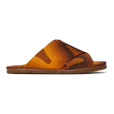 Shop Dries Van Noten Orange Verner Panton Edition Wave Slides In 209 Amber