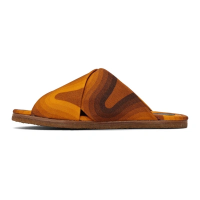 Shop Dries Van Noten Orange Verner Panton Edition Wave Slides In 209 Amber