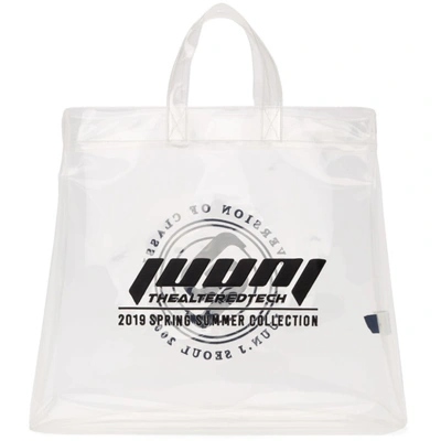 Shop Juun.j Transparent Thealteredtech Tote In 1 White