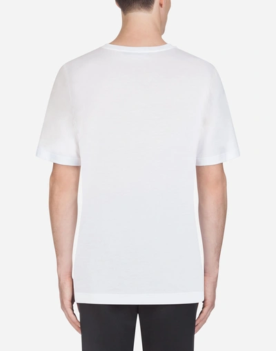 Shop Dolce & Gabbana Cotton T-shirt With Print In White