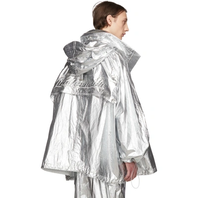 Shop Juun.j Silver The Altered Tech Zip-up Coat In 3 Silver