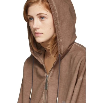 Shop A-cold-wall* Pink Bracket Basic Zip-up Hoodie In C455 Rust