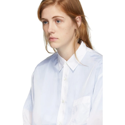 Shop Comme Des Garçons Shirt Comme Des Garcons Shirt White Cupro Shirt In 5 White