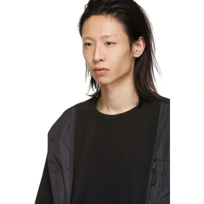 Shop D.gnak By Kang.d Black Vest Pocket Sweatshirt