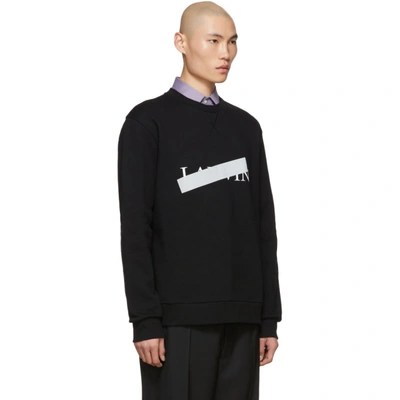 Shop Lanvin Black Cross Out Logo Sweatshirt In 10 Black