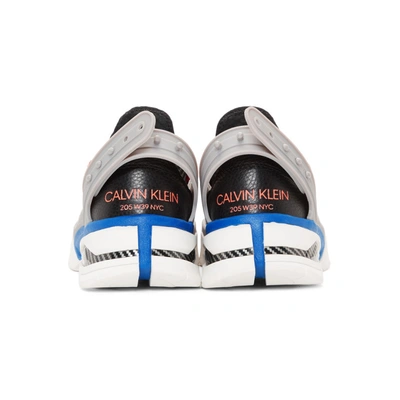 Shop Calvin Klein 205w39nyc Grey And Blue Carla 10 Sneakers In Gr/bl/blk/o
