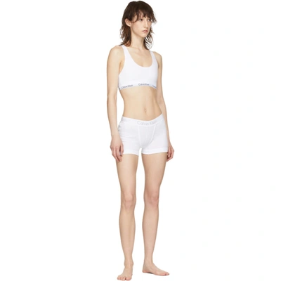 CALVIN KLEIN UNDERWEAR CALVIN KLEIN UNDERWEAR WHITE BODY BOY SHORTS 
