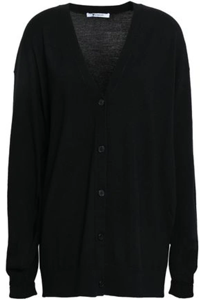 Shop Alexander Wang T Merino Wool Cardigan In Black