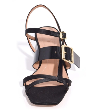 Shop Marni Satin Sandal In Black