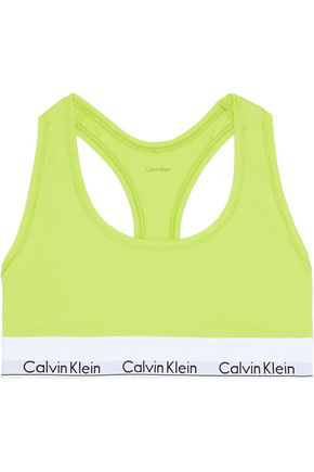 neon green calvin klein bra