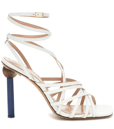 Shop Jacquemus Les Sandales Pisa Leather Sandals In White