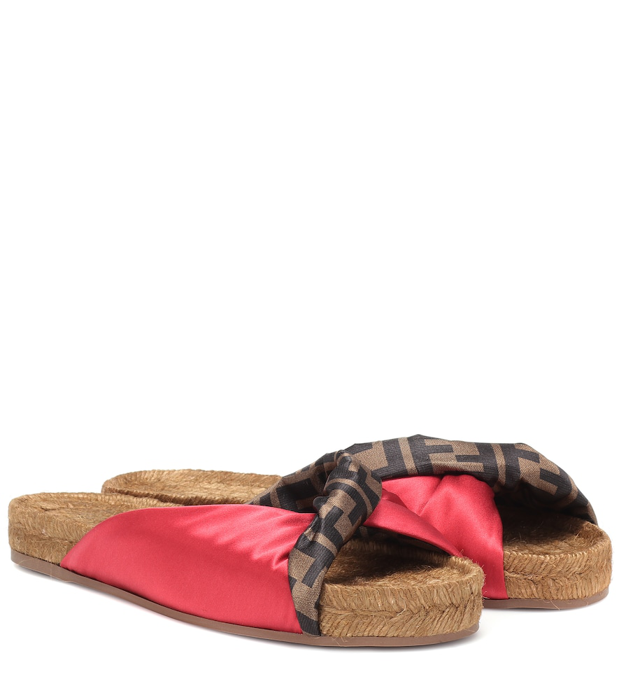 fendi twist logo espadrilles