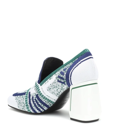 Shop Prada Stretch-knit Pumps In Blue