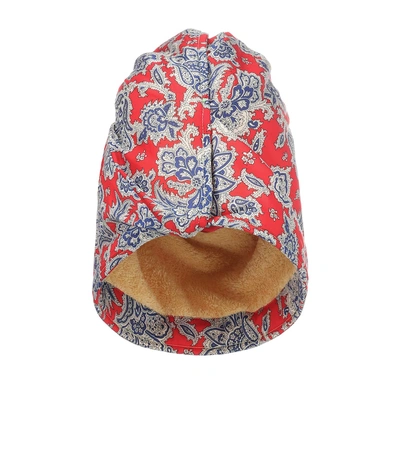 Shop Etro Printed Cotton Turban In Red